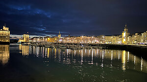 Port at night La Rochelle